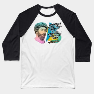 Marcus Aurelius Philosophy Quote Statement Typography Design Baseball T-Shirt